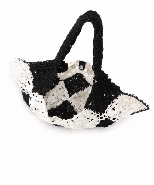 JOURNAL STANDARD（ジャーナルスタンダード）の「《別注》【lemarch】PAPER RAFFIA hand bag LMBG-2673（ショルダーバッグ・レディース・ライトグリーン/ホワイト・FREE）」の9枚目の写真