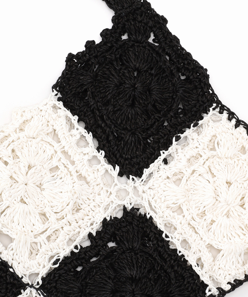 JOURNAL STANDARD（ジャーナルスタンダード）の「《別注》【lemarch】PAPER RAFFIA hand bag LMBG-2673（ショルダーバッグ・レディース・ライトグリーン/ホワイト・FREE）」の5枚目の写真