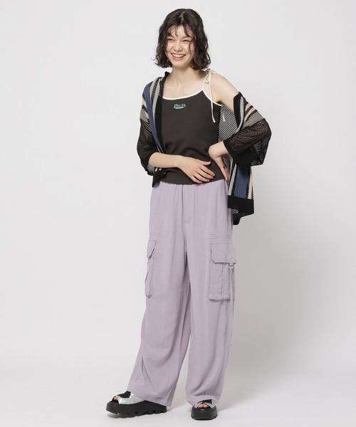 niko and...（ニコアンド）の「ワンポイントリボンキャミソール（キャミソール・レディース・ブルー/オフホワイト/ブラック・FREE）」の6枚目の写真