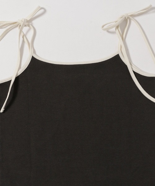 niko and...（ニコアンド）の「ワンポイントリボンキャミソール（キャミソール・レディース・ブルー/オフホワイト/ブラック・FREE）」の12枚目の写真