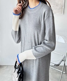 【❤️メルヘン88❤️】グレー 長袖 ワンピース セール】背中開きaライン長袖ロングワンピース（ワンピース