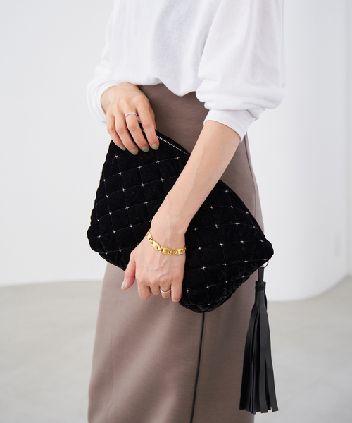 IENA（イエナ）の「MALUS/マリュス 別注 CLUCH BAG クラッチバッグ（クラッチバッグ・レディース・ブラック/グリーン・FREE）」の4枚目の写真