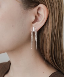 SMELLY | メタルスクエアボールチェーンイヤリング(イヤリング)