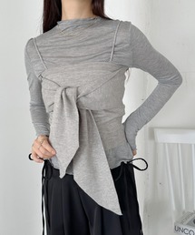 CLEA（クレア）の「ニットビスチェセットシアートップス（Tシャツ/カットソー）」