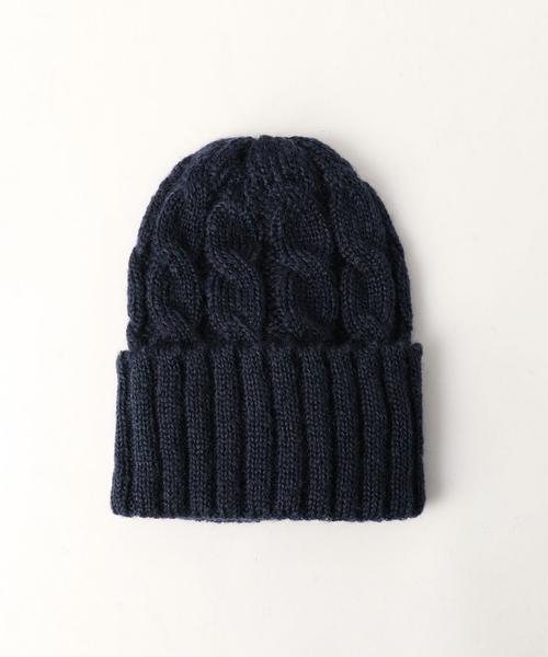 UNITED ARROWS(ユナイテッドアローズ)の「UWBT CABLE ニットキャップ◆(ニットキャップ/ビーニー・レディース・グレー/ネイビー/オフホワイト/ブラック・フリー)」の4枚目の写真