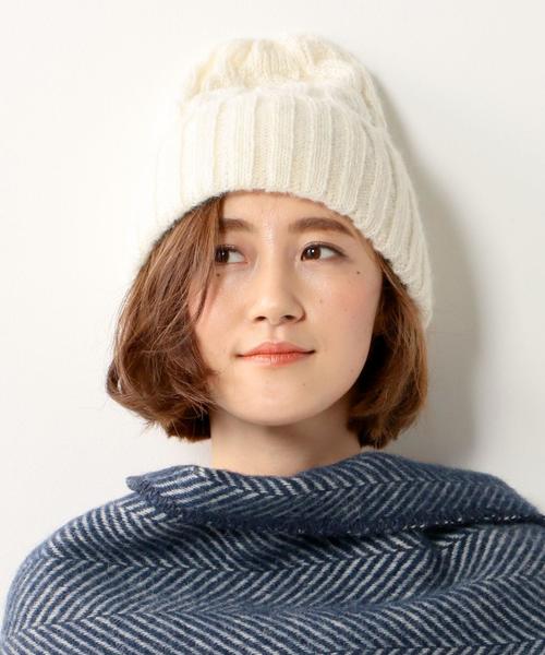 UNITED ARROWS(ユナイテッドアローズ)の「UWBT CABLE ニットキャップ◆(ニットキャップ/ビーニー・レディース・グレー/ネイビー/オフホワイト/ブラック・フリー)」の1枚目の写真