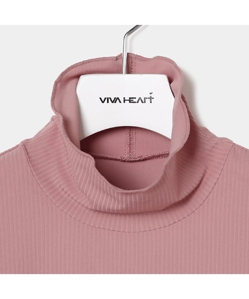 【セール】【VIVA HEART/GOLF】ナイロンPUテレコ長袖モックネック（Tシャツ/カットソー）｜VIVA HEART（ビバハート）