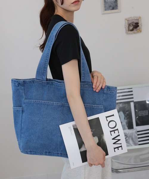 セール】デニムデカトートBAG（トートバッグ）｜pumpkin port