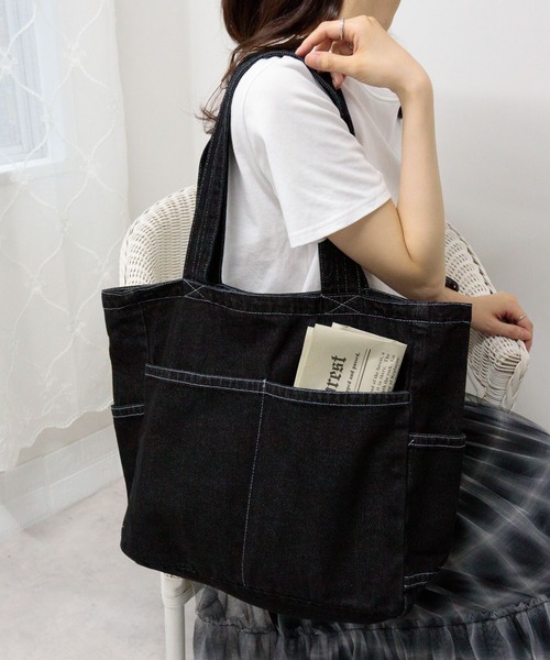 セール】デニムデカトートBAG（トートバッグ）｜pumpkin port