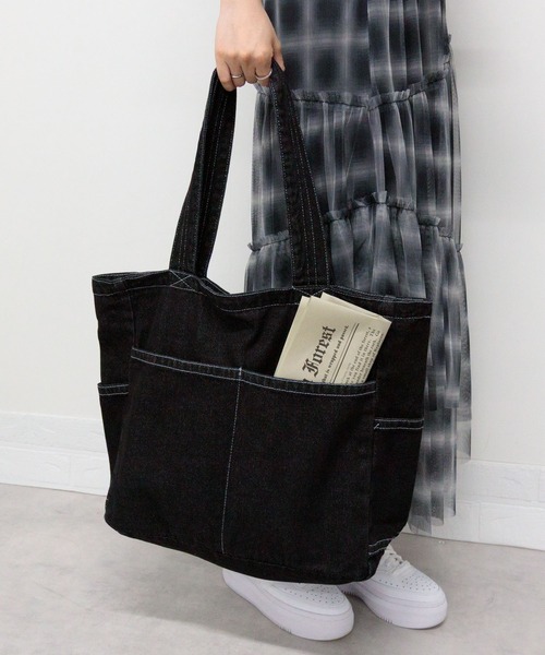 セール】デニムデカトートBAG（トートバッグ）｜pumpkin port