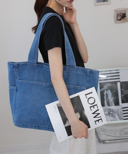 セール】デニムデカトートBAG（トートバッグ）｜pumpkin port