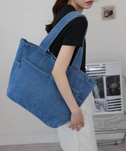 セール】デニムデカトートBAG（トートバッグ）｜pumpkin port