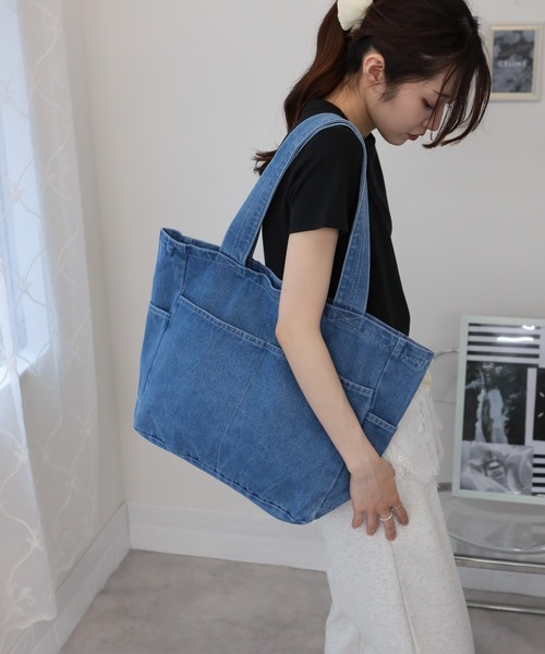 セール】デニムデカトートBAG（トートバッグ）｜pumpkin port