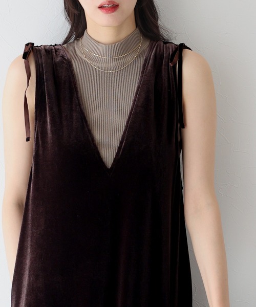 BLUEEAST（ブルーイースト）の「ベロアジャンパースカート（ジャンパースカート・レディース・ブラウン/ブラック/モカ・MEDIUM）」の12枚目の写真