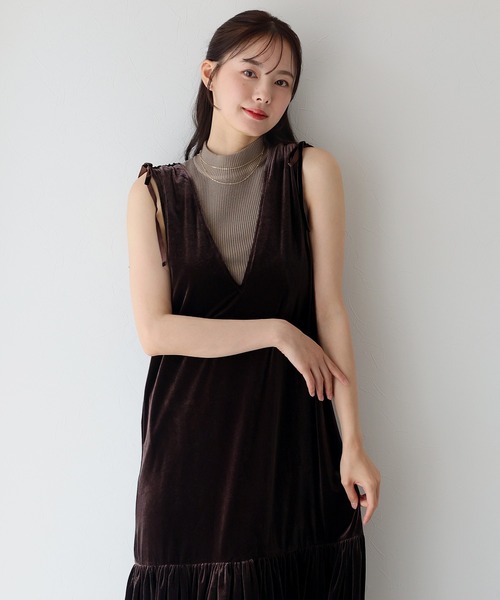 BLUEEAST（ブルーイースト）の「ベロアジャンパースカート（ジャンパースカート・レディース・ブラウン/ブラック/モカ・MEDIUM）」の11枚目の写真