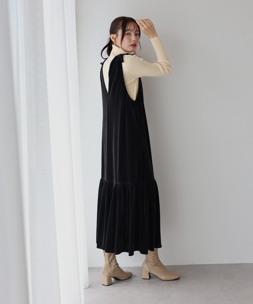 BLUEEAST（ブルーイースト）の「ベロアジャンパースカート（ジャンパースカート・レディース・ブラウン/ブラック/モカ・MEDIUM）」の16枚目の写真