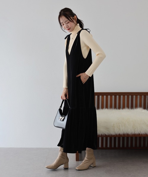 BLUEEAST（ブルーイースト）の「ベロアジャンパースカート（ジャンパースカート・レディース・ブラウン/ブラック/モカ・MEDIUM）」の21枚目の写真