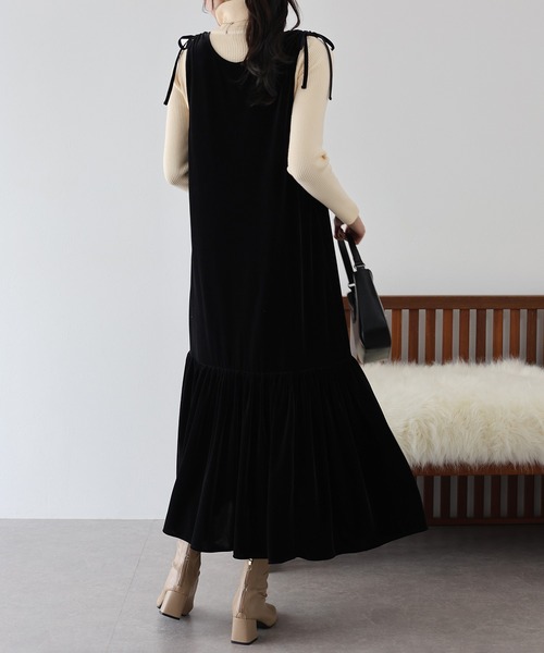 BLUEEAST（ブルーイースト）の「ベロアジャンパースカート（ジャンパースカート・レディース・ブラウン/ブラック/モカ・MEDIUM）」の22枚目の写真