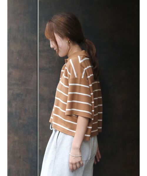 Ungrid（アングリッド）の「ワイドデザインポロシャツ（ポロシャツ・レディース・ベージュ/アイボリー/グリーン・FREE）」の10枚目の写真