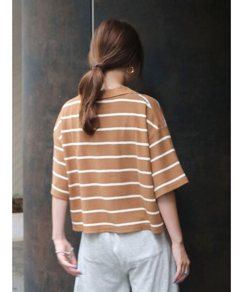 Ungrid（アングリッド）の「ワイドデザインポロシャツ（ポロシャツ・レディース・ベージュ/アイボリー/グリーン・FREE）」の11枚目の写真