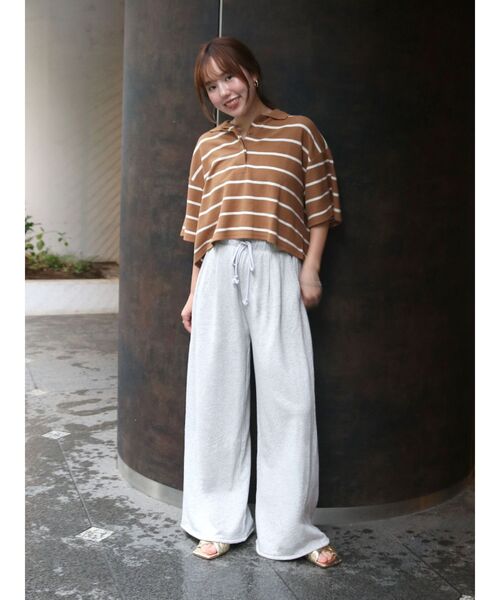 Ungrid（アングリッド）の「ワイドデザインポロシャツ（ポロシャツ・レディース・ベージュ/アイボリー/グリーン・FREE）」の12枚目の写真