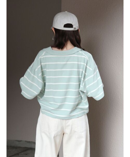 Ungrid（アングリッド）の「ワイドデザインポロシャツ（ポロシャツ・レディース・ベージュ/アイボリー/グリーン・FREE）」の17枚目の写真