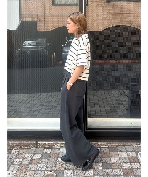 Ungrid（アングリッド）の「ワイドデザインポロシャツ（ポロシャツ・レディース・ベージュ/アイボリー/グリーン・FREE）」の21枚目の写真