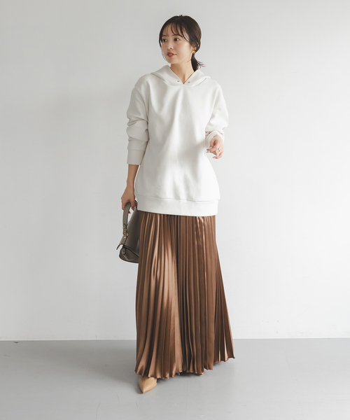 Noble(ノーブル)の「《一部店舗・WEB限定》ダンボールフーディープルオーバー(スウェット・レディース・カーキ/アイボリー/チャコールグレー/ライトグレー・FREE)」の22枚目の写真