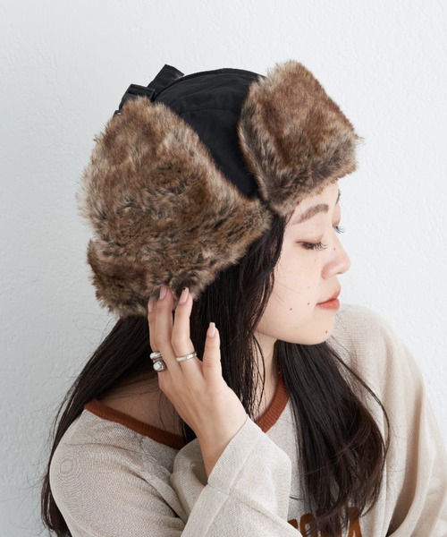 CIAOPANIC TYPY(チャオパニックティピー)の「【プチプラ】ミリタリーフライトハット(ハット・レディース・ブラック/カーキ/ブラウン・ONE SIZE)」の5枚目の写真