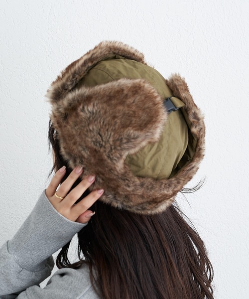 CIAOPANIC TYPY(チャオパニックティピー)の「【プチプラ】ミリタリーフライトハット(ハット・レディース・ブラック/カーキ/ブラウン・ONE SIZE)」の9枚目の写真