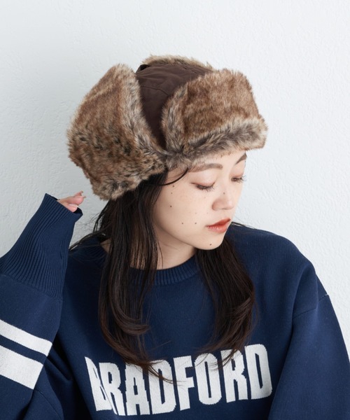 CIAOPANIC TYPY(チャオパニックティピー)の「【プチプラ】ミリタリーフライトハット(ハット・レディース・ブラック/カーキ/ブラウン・ONE SIZE)」の6枚目の写真