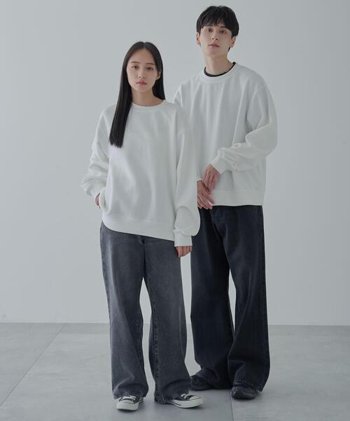 WEGO（ウィゴー）の「WEGO/リラックスフィットスウェットプルオーバー（スウェット・メンズ・ホワイト/杢グレー/ベージュ/ブラック/ネイビー/ダークオレンジ・LARGE/MEDIUM/SMALL）」の17枚目の写真