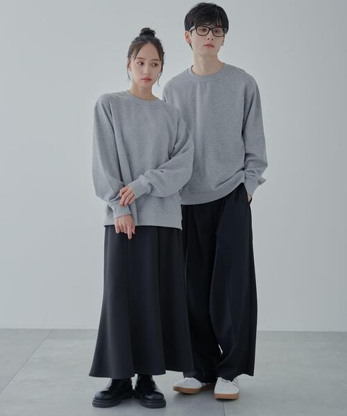 WEGO（ウィゴー）の「WEGO/リラックスフィットスウェットプルオーバー（スウェット・メンズ・ホワイト/杢グレー/ベージュ/ブラック/ネイビー/ダークオレンジ・LARGE/MEDIUM/SMALL）」の9枚目の写真