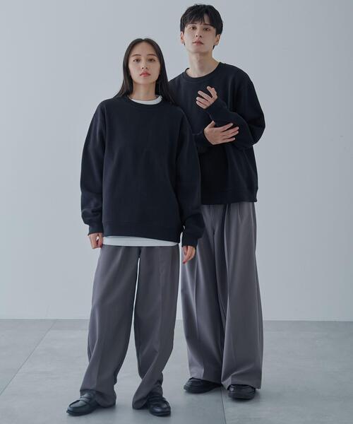 WEGO（ウィゴー）の「WEGO/リラックスフィットスウェットプルオーバー（スウェット・メンズ・ホワイト/杢グレー/ベージュ/ブラック/ネイビー/ダークオレンジ・LARGE/MEDIUM/SMALL）」の22枚目の写真