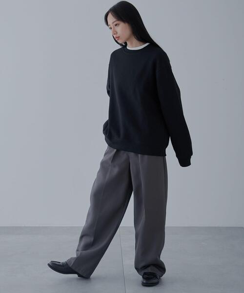 WEGO（ウィゴー）の「WEGO/リラックスフィットスウェットプルオーバー（スウェット・メンズ・ホワイト/杢グレー/ベージュ/ブラック/ネイビー/ダークオレンジ・LARGE/MEDIUM/SMALL）」の21枚目の写真