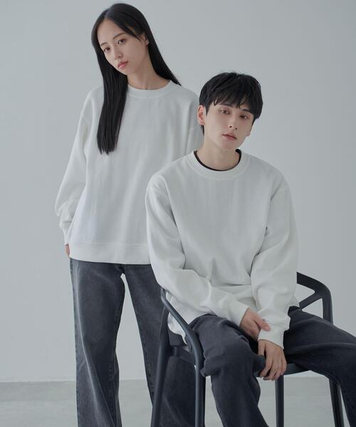 WEGO（ウィゴー）の「WEGO/リラックスフィットスウェットプルオーバー（スウェット・メンズ・ホワイト/杢グレー/ベージュ/ブラック/ネイビー/ダークオレンジ・LARGE/MEDIUM/SMALL）」の7枚目の写真