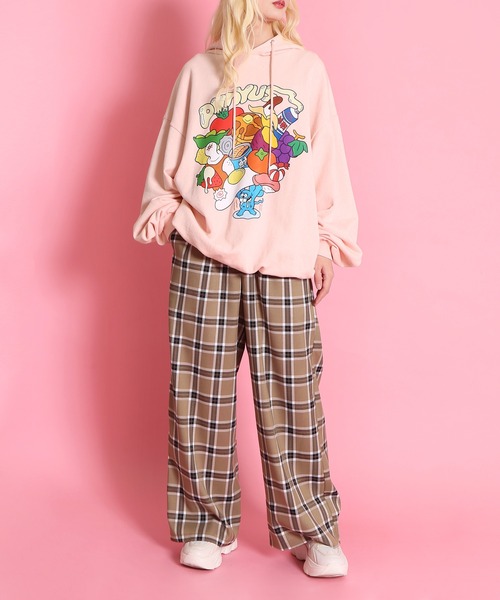 PUNYUS（プニュズ）の「2タックチェックワイドスラックス（スラックス・レディース・ベージュ/グレー・1/2/3/4）」の13枚目の写真