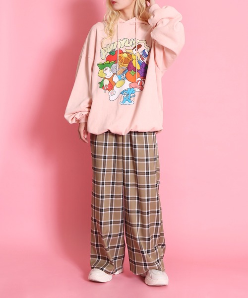 PUNYUS（プニュズ）の「2タックチェックワイドスラックス（スラックス・レディース・ベージュ/グレー・1/2/3/4）」の14枚目の写真