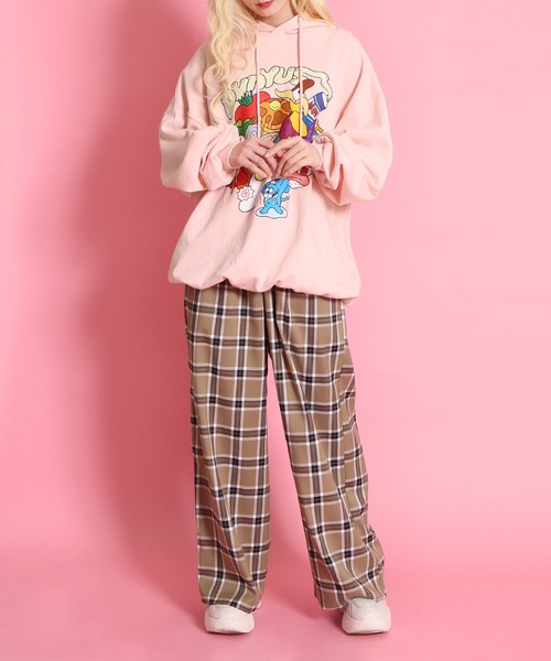 PUNYUS（プニュズ）の「2タックチェックワイドスラックス（スラックス・レディース・ベージュ/グレー・1/2/3/4）」の16枚目の写真