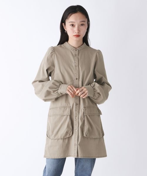 JEANASIS(ジーナシス)の「カコウポケットミニワンピース/146522(ワンピース・レディース・ブラック/ライトベージュ・FREE)」の6枚目の写真