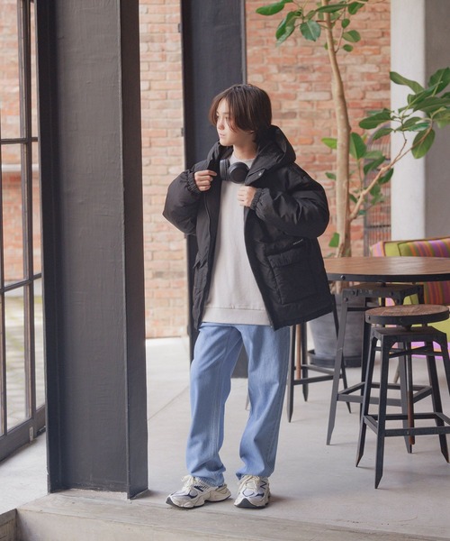 GLOBAL WORK(グローバルワーク)の「エアサーマル撥水フード/AND YUA ANY/115751(ダウンジャケット/コート・キッズ・チャコール/ブラック・150cm/160cm)」の4枚目の写真