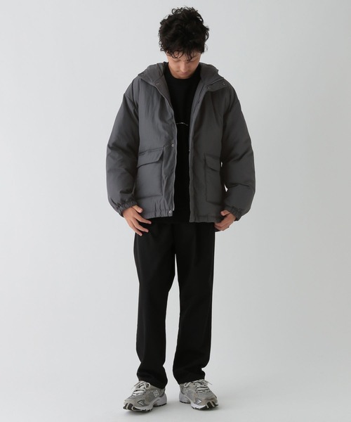 GLOBAL WORK(グローバルワーク)の「エアサーマル撥水フード/AND YUA ANY/115751(ダウンジャケット/コート・キッズ・チャコール/ブラック・150cm/160cm)」の10枚目の写真