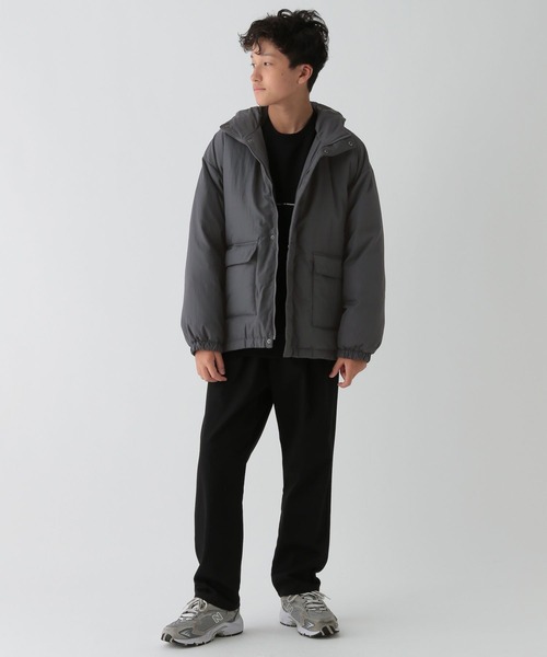 GLOBAL WORK(グローバルワーク)の「エアサーマル撥水フード/AND YUA ANY/115751(ダウンジャケット/コート・キッズ・チャコール/ブラック・150cm/160cm)」の11枚目の写真