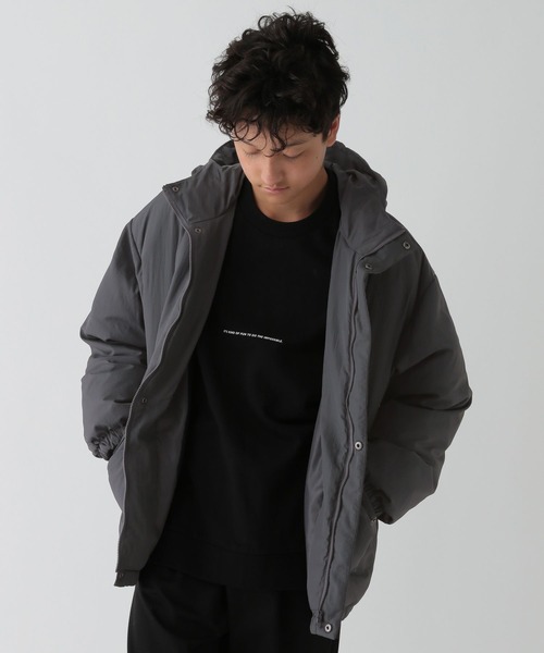 GLOBAL WORK(グローバルワーク)の「エアサーマル撥水フード/AND YUA ANY/115751(ダウンジャケット/コート・キッズ・チャコール/ブラック・150cm/160cm)」の13枚目の写真