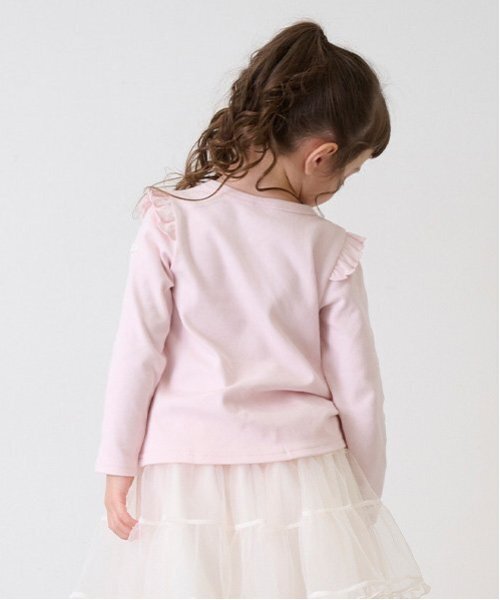 petit main（プティマイン）の「【プティプラ】GIRLS長袖T（Tシャツ/カットソー・キッズ・キナリ/ネイビー/ラベンダー/チャコール/ピンク/オフホワイト/クリーム/アイボリー/ライトピンク/ブラック・90cm/100cm/110cm/120cm/130cm/80ｃｍ）」の13枚目の写真