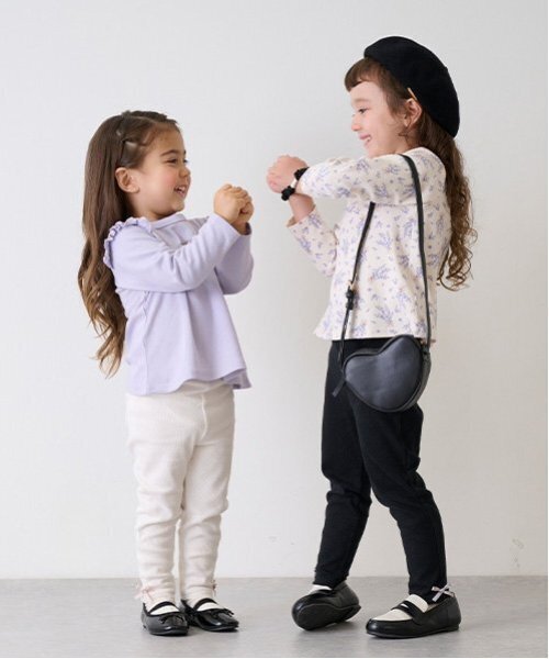 petit main（プティマイン）の「【プティプラ】GIRLS長袖T（Tシャツ/カットソー・キッズ・キナリ/ネイビー/ラベンダー/チャコール/ピンク/オフホワイト/クリーム/アイボリー/ライトピンク/ブラック・90cm/100cm/110cm/120cm/130cm/80ｃｍ）」の14枚目の写真