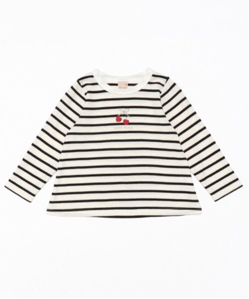 petit main（プティマイン）の「【プティプラ】GIRLS長袖T（Tシャツ/カットソー・キッズ・キナリ/ネイビー/ラベンダー/チャコール/ピンク/オフホワイト/クリーム/アイボリー/ライトピンク/ブラック・90cm/100cm/110cm/120cm/130cm/80ｃｍ）」の18枚目の写真
