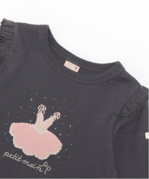 petit main（プティマイン）の「【プティプラ】GIRLS長袖T（Tシャツ/カットソー・キッズ・キナリ/ネイビー/ラベンダー/チャコール/ピンク/オフホワイト/クリーム/アイボリー/ライトピンク/ブラック・90cm/100cm/110cm/120cm/130cm/80ｃｍ）」の20枚目の写真