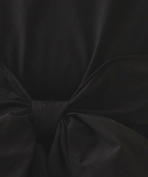 OPAQUE.CLIP（オペークドットクリップ）の「◆リボンビスチェ ドッキングカットソー【洗濯機洗い可】（Tシャツ/カットソー・レディース・ブラック/ブラック系4/チャコール・38/40/42）」の7枚目の写真