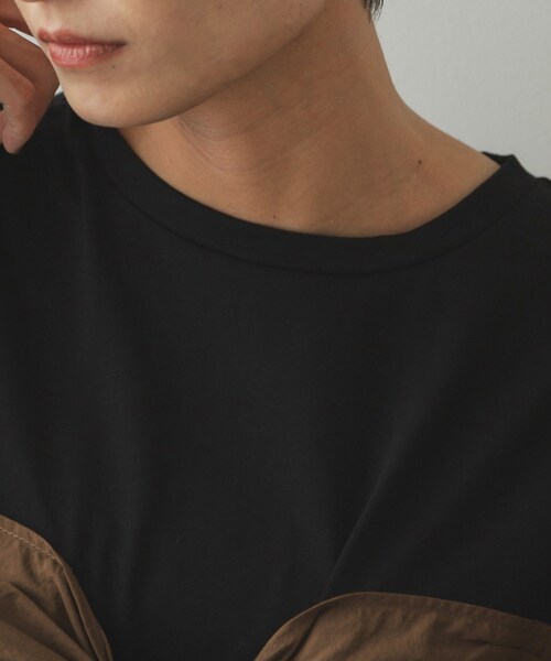 OPAQUE.CLIP（オペークドットクリップ）の「◆リボンビスチェ ドッキングカットソー【洗濯機洗い可】（Tシャツ/カットソー・レディース・ブラック/ブラック系4/チャコール・38/40/42）」の19枚目の写真